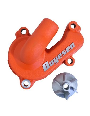 Kit de hélice e tampa da bomba de água Boyesen Aluminum Orange Supercooler WPK41O