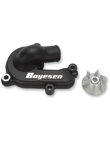 Kit de hélice e tampa da bomba de água Boyesen Aluminum Black Supercooler WPK44AB