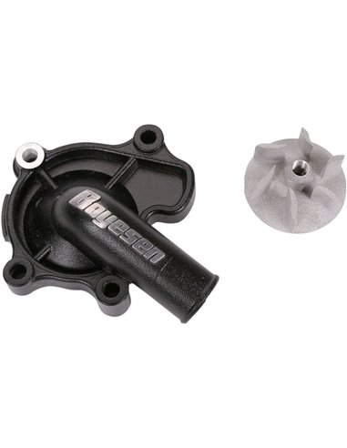 WATER PUMP COVER & IMPELLER KIT SUPERCOOLER ALUMINUM BLACK BOYESEN WPK-07B