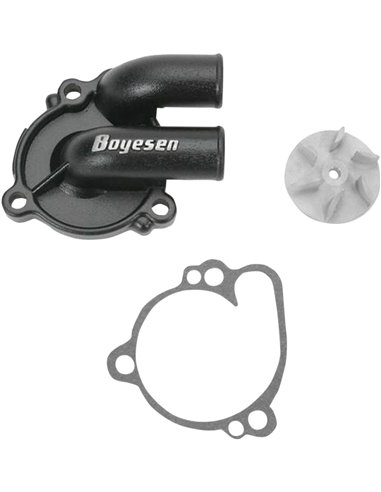 Boyesen Blue Supercooler Kit d'hélice et de capuchon de pompe à eau ALUMINUM BLACK WPK10B