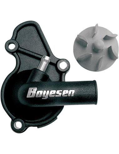 Kit de hélice e tampa da bomba de água Boyesen Aluminum Black Supercooler WPK-08B