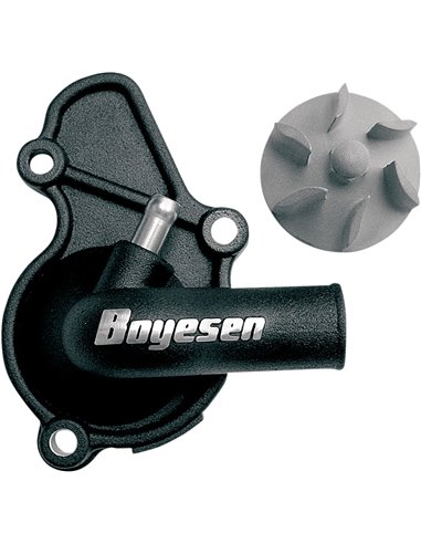 Kit de hélice e tampa da bomba de água Boyesen Aluminum Black Supercooler WPK-26B