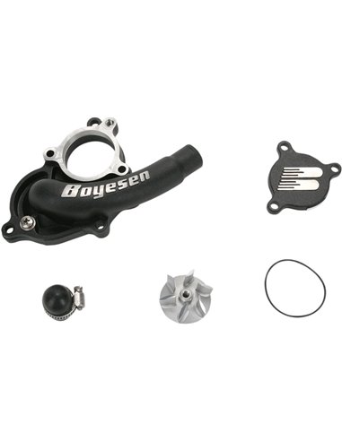 WATER PUMP COVER & IMPELLER KIT SUPERCOOLER ALUMINUM BLACK BOYESEN WPK-27B