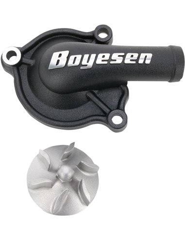 WATER PUMP COVER & IMPELLER KIT SUPERCOOLER ALUMINUM BLACK BOYESEN WPK06AB