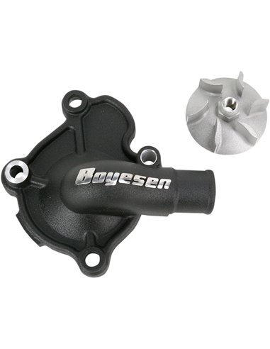 WATER PUMP COVER & IMPELLER KIT SUPERCOOLER ALUMINUM BLACK BOYESEN WPK-07AB