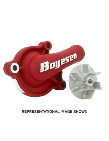 Kit de hélice e tampa da bomba de água Boyesen Aluminum Red Supercooler WPK-07AR