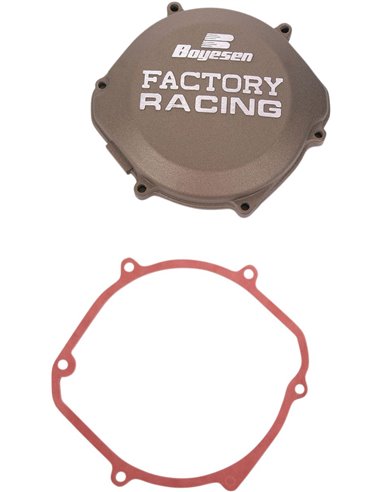 Tapa de embrague Boyesen Factory Racing color magnesio CC-02M