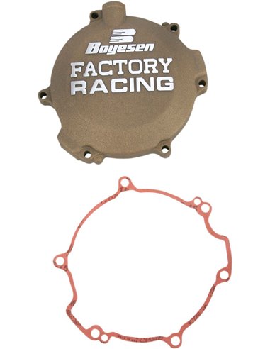 Tapa de embrague Boyesen Factory Racing color magnesio CC-10M