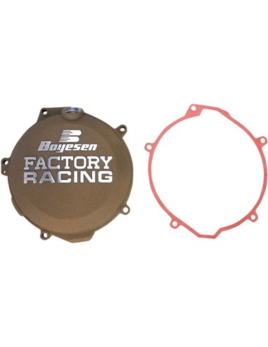 CLUTCH COVER FACTORY RACING ALUMINUM REPLACEMENT POWDER-COATED MAGNESIUM BOYESEN CC-44AM