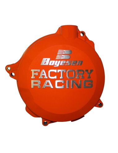 CLUTCH COVER FACTORY RACING ALUMINUM REPLACEMENT ORANGE BOYESEN CC-42AO