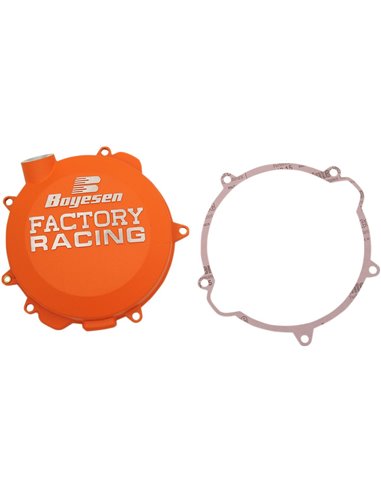 CLUTCH COVER FACTORY RACING ALUMINUM REPLACEMENT ORANGE BOYESEN CC41AO