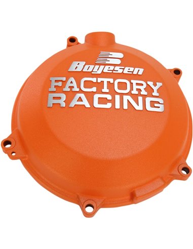 CLUTCH COVER FACTORY RACING ALUMINUM REPLACEMENT ORANGE BOYESEN CC45AO