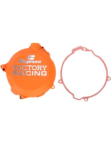 CLUTCH COVER FACTORY RACING ALUMINUM REPLACEMENT POWDER-COATED ORANGE BOYESEN CC-41O