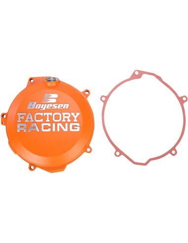 CLUTCH COVER FACTORY RACING ALUMINUM REPLACEMENT POWDER-COATED ORANGE BOYESEN CC-44AO