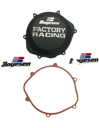 CLUTCH COVER FACTORY RACING ALUMINUM REPLACEMENT BLACK BOYESEN CC-06B