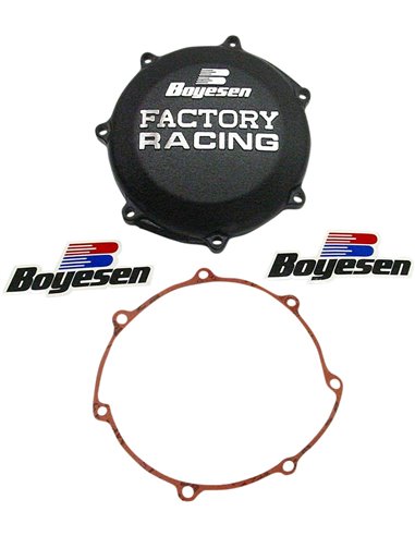 CLUTCH COVER FACTORY RACING ALUMINUM REPLACEMENT BLACK BOYESEN CC-37B