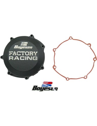 CLUTCH COVER FACTORY RACING ALUMINUM REPLACEMENT BLACK BOYESEN CC-38B