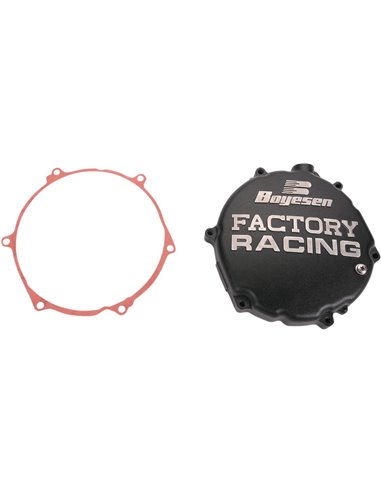 CLUTCH COVER FACTORY RACING ALUMINUM REPLACEMENT BLACK BOYESEN CC-12CB