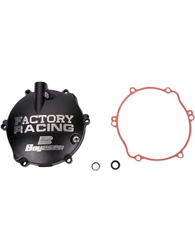 CLUTCH COVER FACTORY RACING ALUMINUM REPLACEMENT BLACK BOYESEN CC-31B