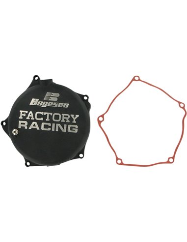 Tapa de embrague Boyesen Factory Racing color negro CC-17B