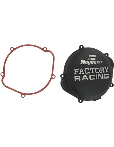 Tapa de embrague Boyesen Factory Racing color negro CC-07XB