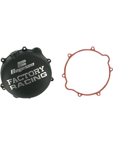 CLUTCH COVER FACTORY RACING ALUMINUM REPLACEMENT BLACK BOYESEN CC-42B