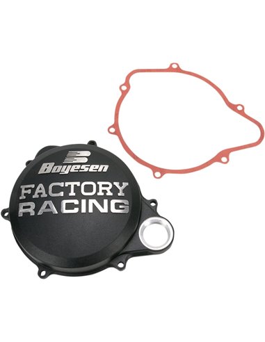 CLUTCH COVER FACTORY RACING ALUMINUM REPLACEMENT BLACK BOYESEN CC-07AB