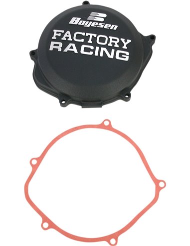 CLUTCH COVER FACTORY RACING ALUMINUM REPLACEMENT BLACK BOYESEN CC-06AB