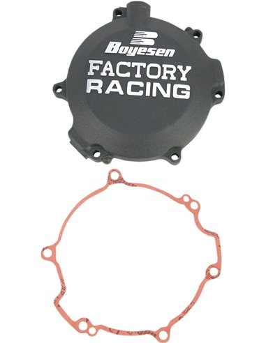 CLUTCH COVER FACTORY RACING ALUMINUM REPLACEMENT BLACK BOYESEN CC-10B