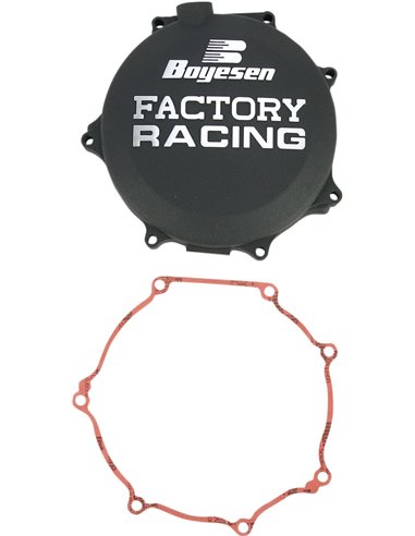 CLUTCH COVER FACTORY RACING ALUMINUM REPLACEMENT BLACK BOYESEN CC-18B