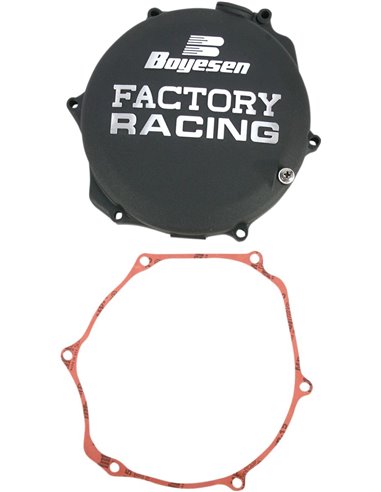 CLUTCH COVER FACTORY RACING ALUMINUM REPLACEMENT BLACK BOYESEN CC-26AB