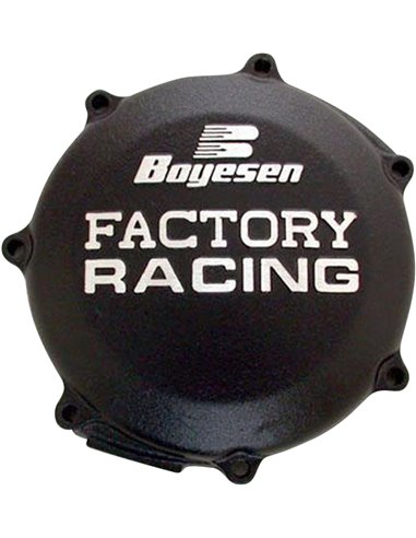 CLUTCH COVER FACTORY RACING ALUMINUM REPLACEMENT BLACK BOYESEN CC-37AB