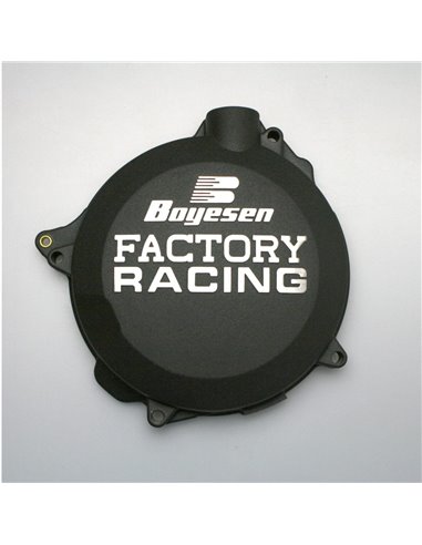 CLUTCH COVER FACTORY RACING ALUMINUM REPLACEMENT BLACK BOYESEN CC-42AB