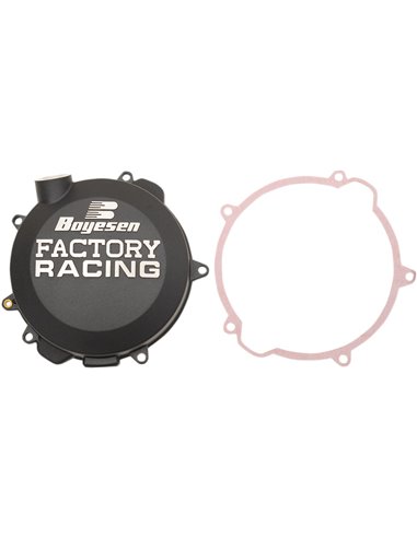 Tapa de embrague Boyesen Factory Racing color negro CC-41AB