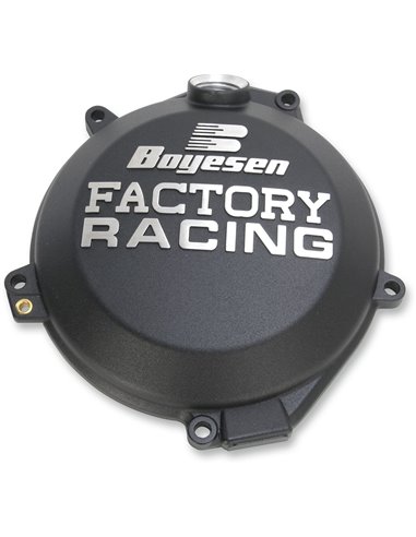 CLUTCH COVER FACTORY RACING ALUMINUM REPLACEMENT BLACK BOYESEN CC-44CB