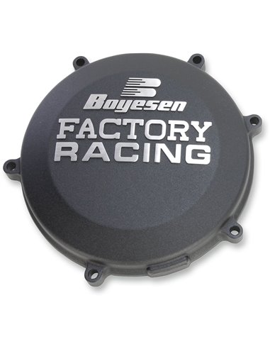 CLUTCH COVER FACTORY RACING ALUMINUM REPLACEMENT BLACK BOYESEN CC-18AB