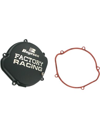 Tapa de embrague Boyesen Factory Racing color negro CC01AB