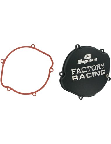 CLUTCH COVER FACTORY RACING ALUMINUM REPLACEMENT BLACK BOYESEN CC01B