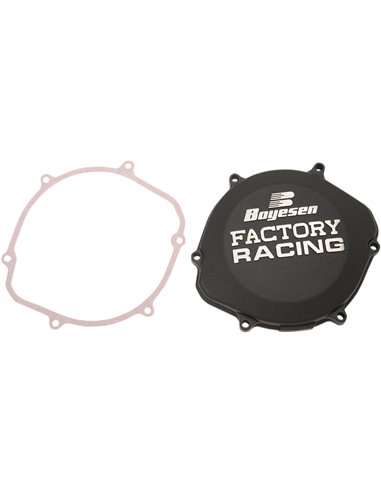 CLUTCH COVER FACTORY RACING ALUMINUM REPLACEMENT BLACK BOYESEN CC-02AB