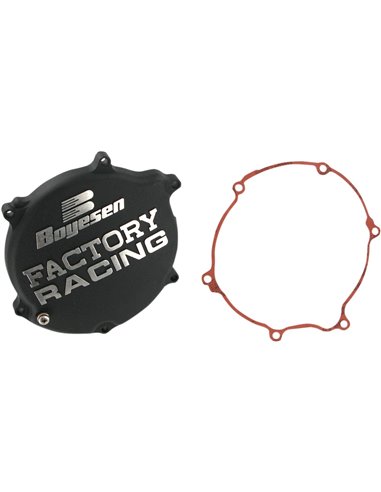 CLUTCH COVER FACTORY RACING ALUMINUM REPLACEMENT BLACK BOYESEN CC-11AB