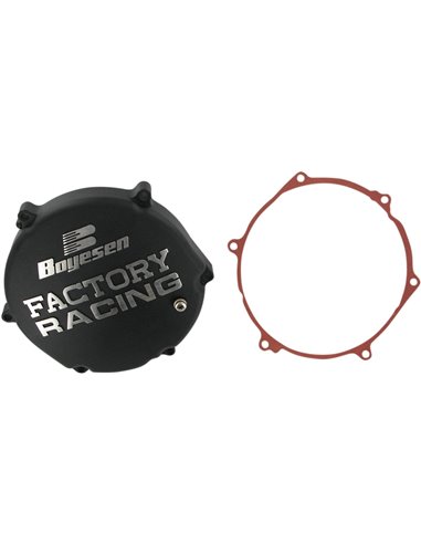 CLUTCH COVER FACTORY RACING ALUMINUM REPLACEMENT BLACK BOYESEN CC-12AB