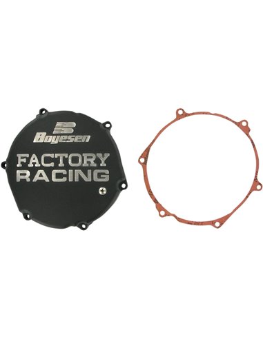 CLUTCH COVER FACTORY RACING ALUMINUM REPLACEMENT BLACK BOYESEN CC-12B