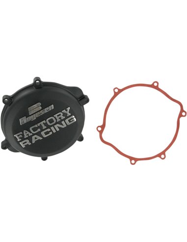 CLUTCH COVER FACTORY RACING ALUMINUM REPLACEMENT BLACK BOYESEN CC21AB