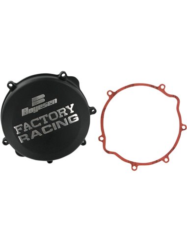 Tapa de embrague Boyesen Factory Racing color negro CC22B