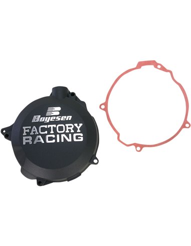 Tampa de embreagem Boyesen Factory Racing Powder-Coated preto CC-41B