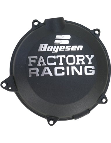 Tampa de embreagem Boyesen Factory Racing Powder-Coated preto CC-45B