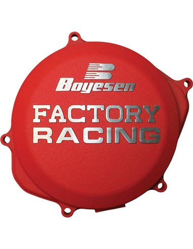 CLUTCH COVER FACTORY RACING ALUMINUM REPLACEMENT RED BOYESEN CC-07AR