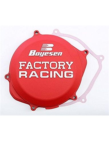 CLUTCH COVER FACTORY RACING ALUMINUM REPLACEMENT RED BOYESEN CC-06AR