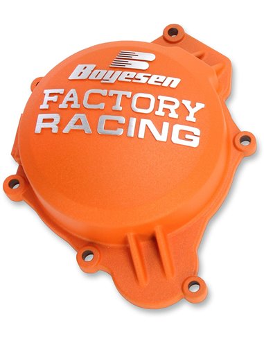 Tapa de encendido de aluminio Boyesen Factory Racing color naranja recubrimiento en polvo SC41CO