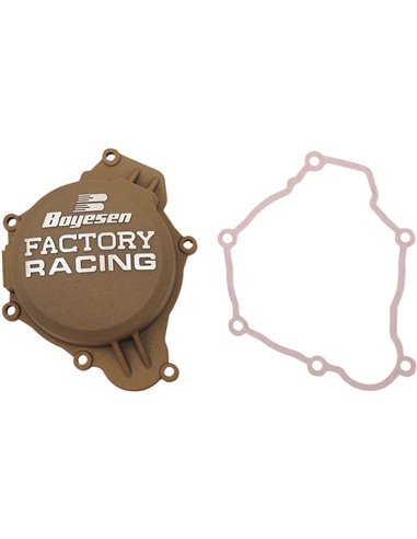 IGNITION COVER FACTORY RACING ALUMINUM REPLACEMENT POWDER-COATED NATURAL BOYESEN SC-41CM